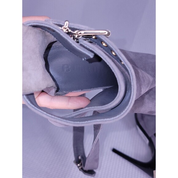 NEW Burberry Open Toe Strappy Gray Heeled Booties US 7.5 / EU 37.5 $995 - Picture 9 of 11